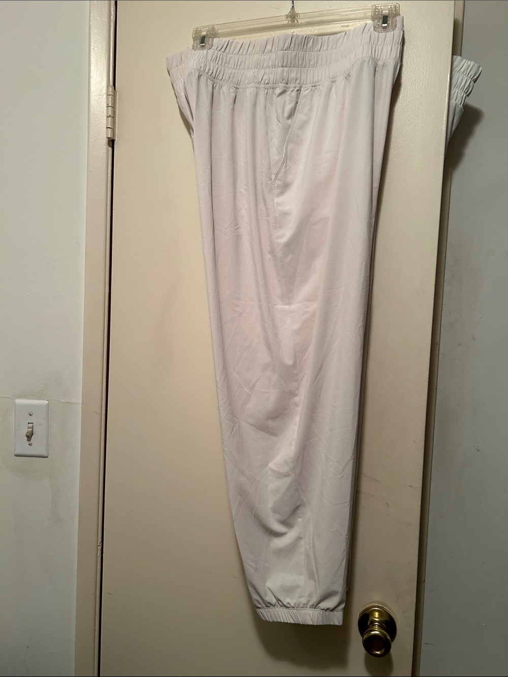 Zella White Elastic-Waist Jogger Pants